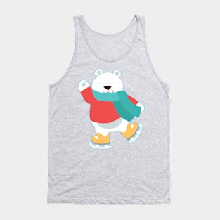 Polar Bear Go Skating for Merry Christmas Tank Top